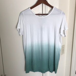 Torrid ombré super soft knit blouse w/ tie accents